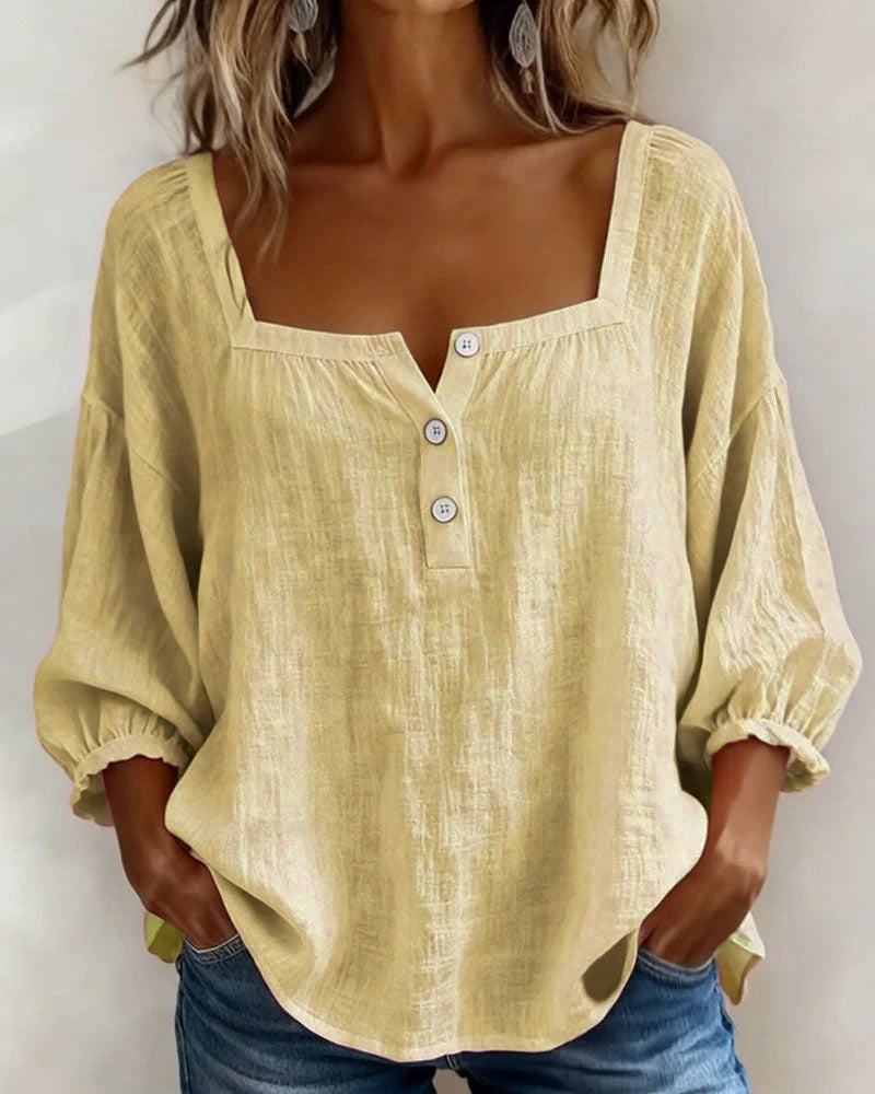 Fabiana - Casual Lantern Sleeve Blouse