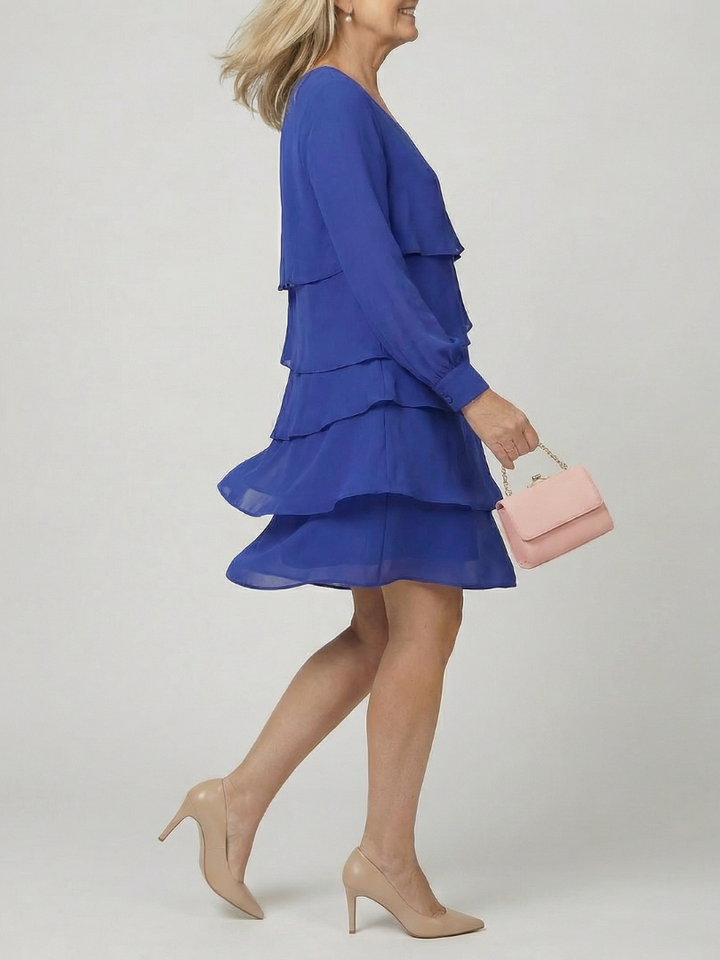 KIRAX - Clean Layered Knee Length Dress