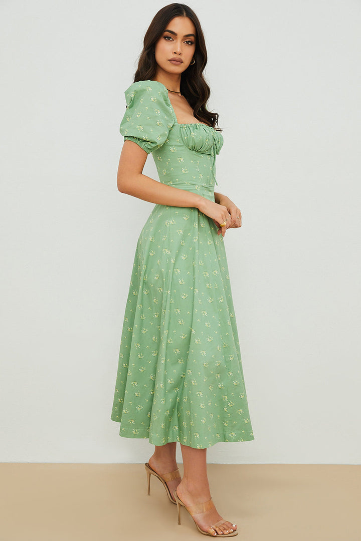 Aviana - Bloom Puff Sleeve Dress