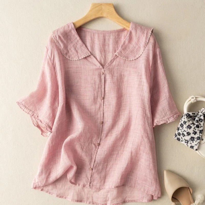 Kristi - Vintage Blouse with Button Detail