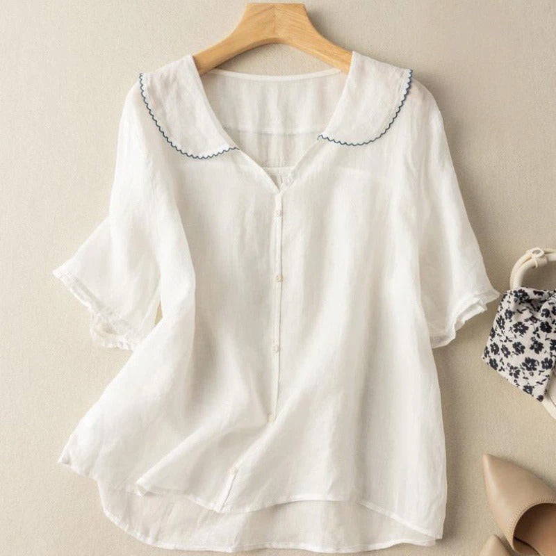 Kristi - Vintage Blouse with Button Detail