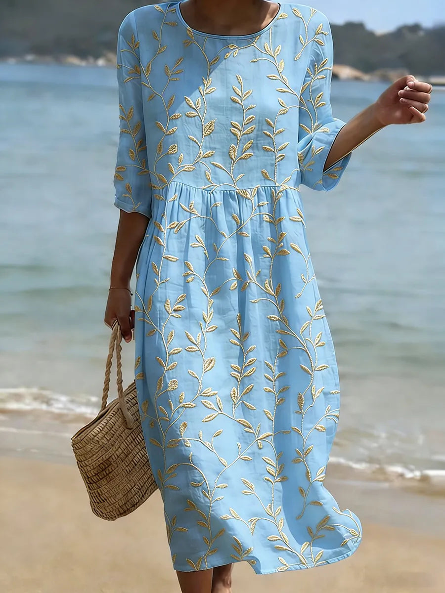 NORA - Floral Print Midi Dress