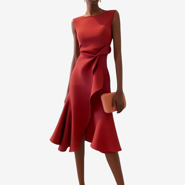 ELIANA - Elegant and Flowing Asymmetrical Midi Dress