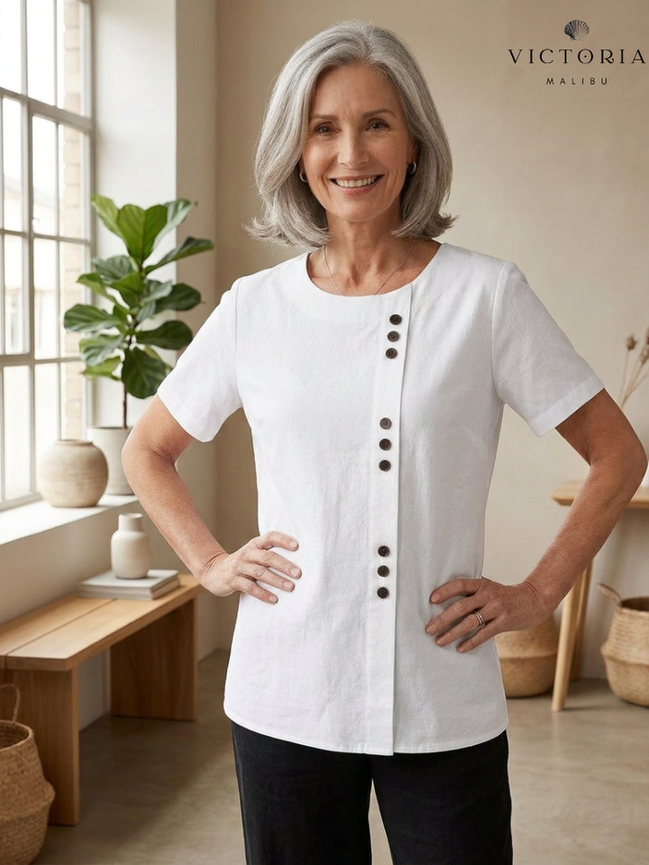 Annebel - Casual Button Detail Blouse