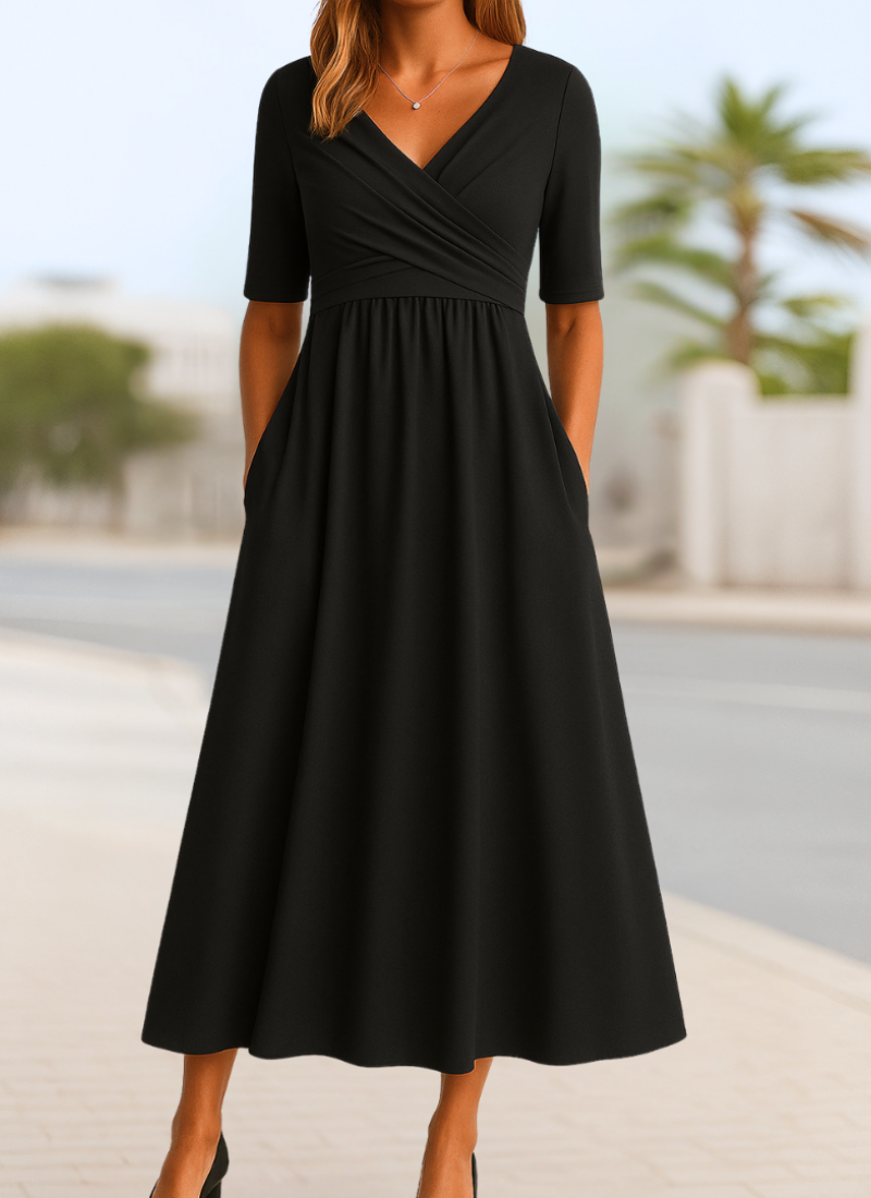 HANNAH - Crossover Elegance Dress