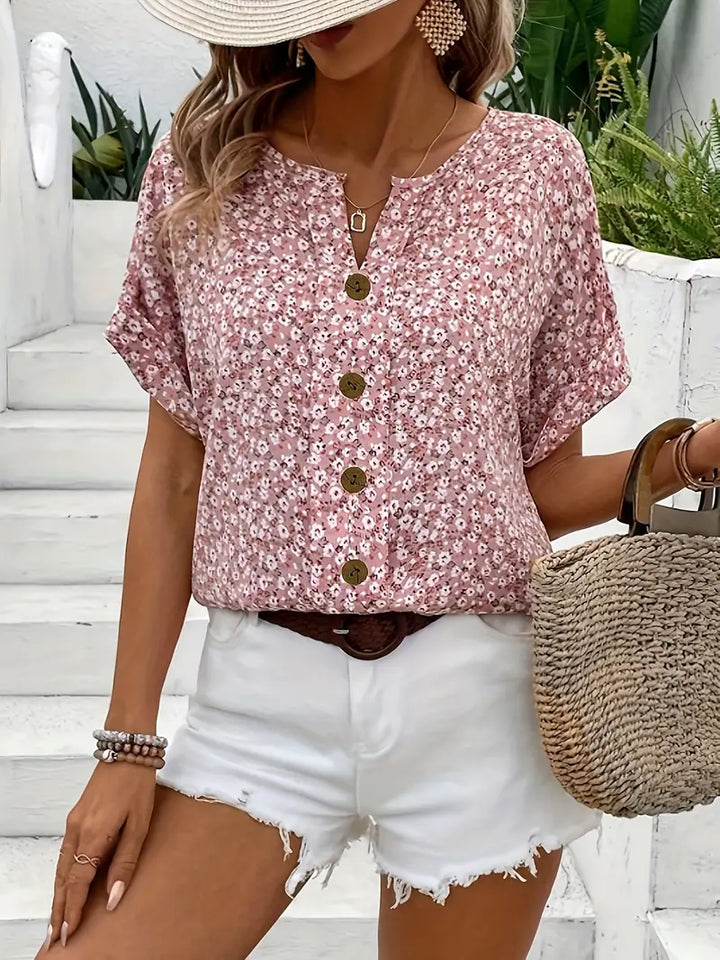 Verna - Chic Floral Print Blouse