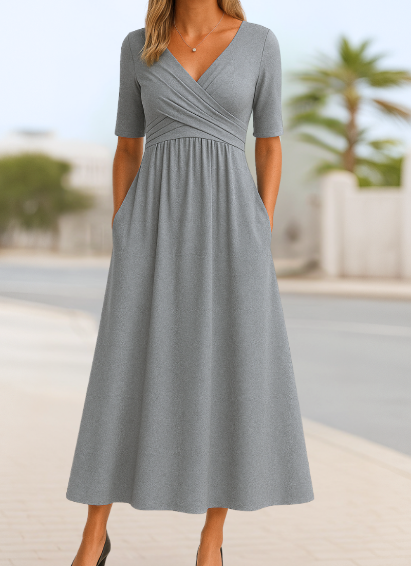 HANNAH - Crossover Elegance Dress