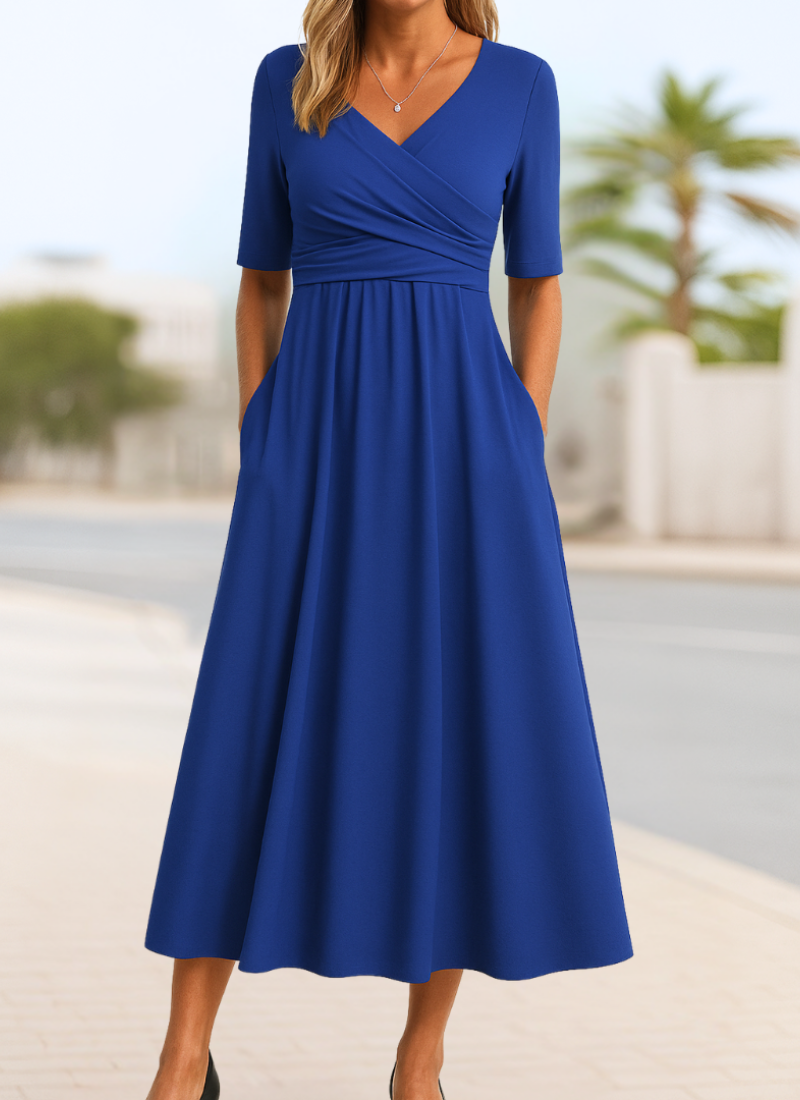 HANNAH - Crossover Elegance Dress
