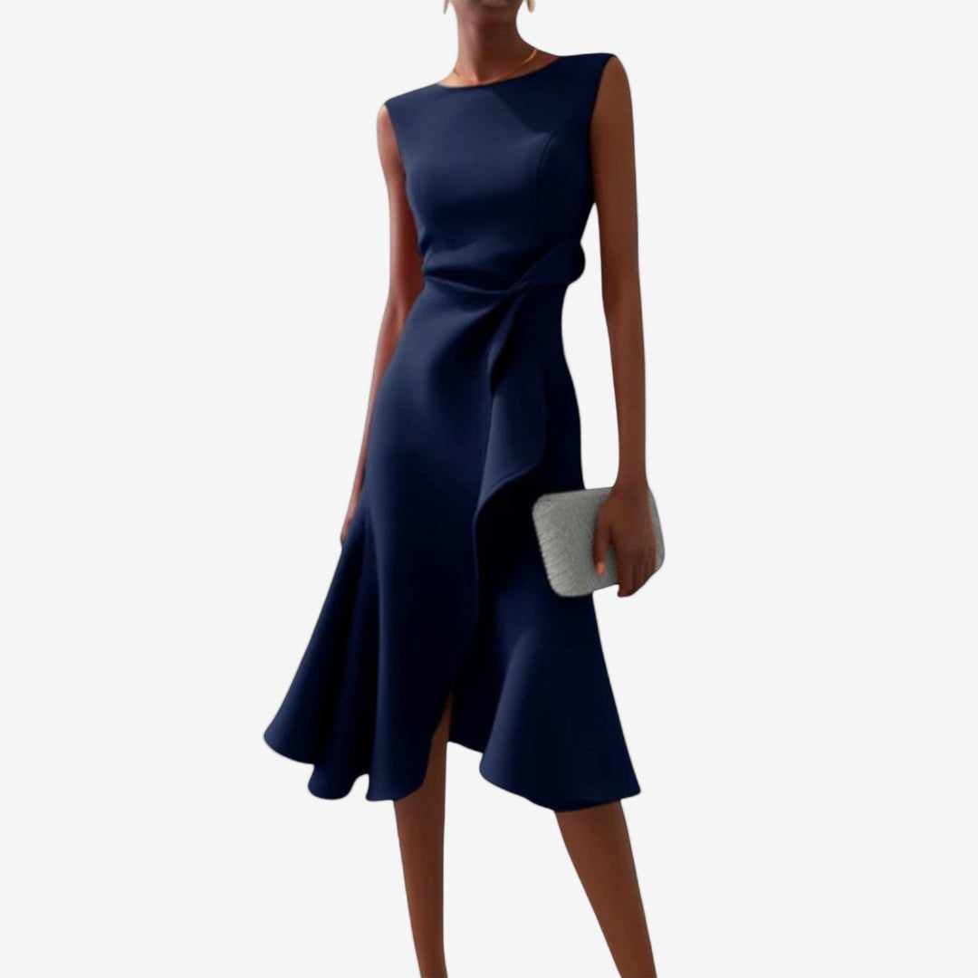ELIANA - Elegant and Flowing Asymmetrical Midi Dress
