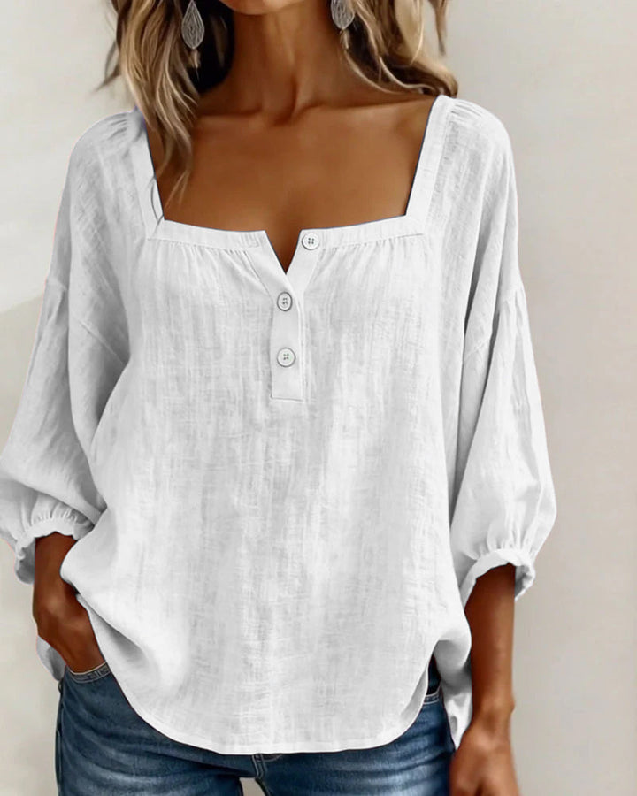 Fabiana - Casual Lantern Sleeve Blouse