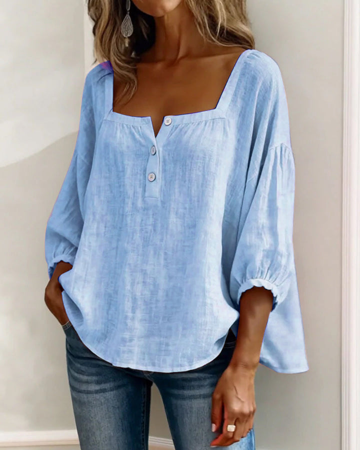 Fabiana - Casual Lantern Sleeve Blouse