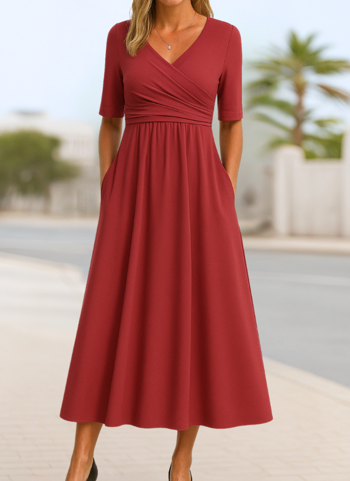 HANNAH - Crossover Elegance Dress