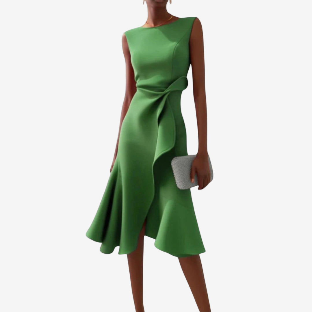 ELIANA - Elegant and Flowing Asymmetrical Midi Dress