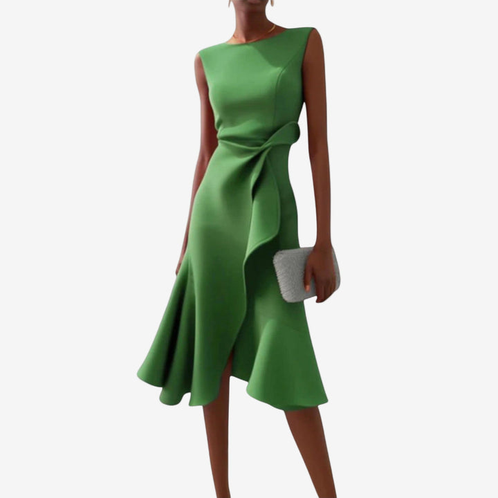 ELIANA - Elegant and Flowing Asymmetrical Midi Dress