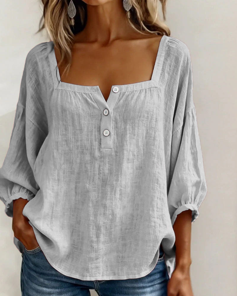 Fabiana - Casual Lantern Sleeve Blouse