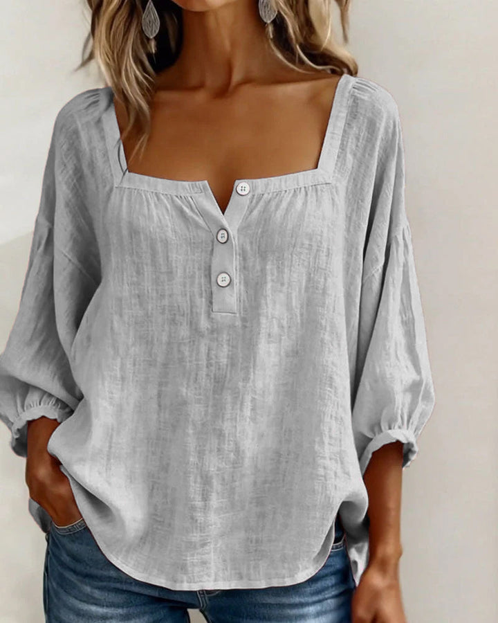 Fabiana - Casual Lantern Sleeve Blouse