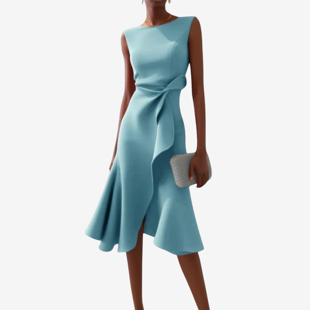ELIANA - Elegant and Flowing Asymmetrical Midi Dress