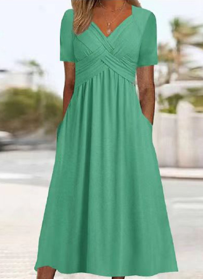 HANNAH - Crossover Elegance Dress