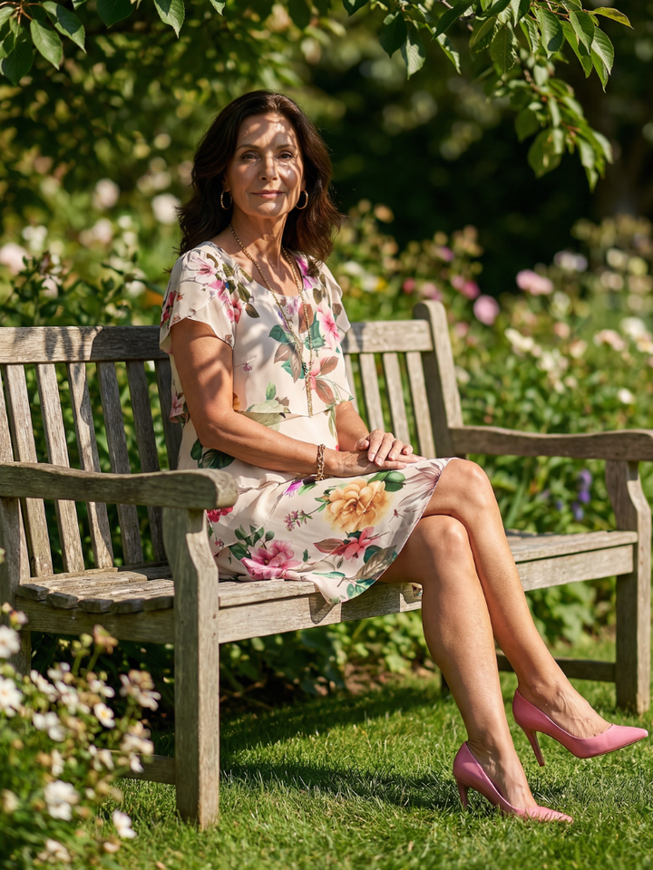 SACHA - Refined Petal Knee Length Dress