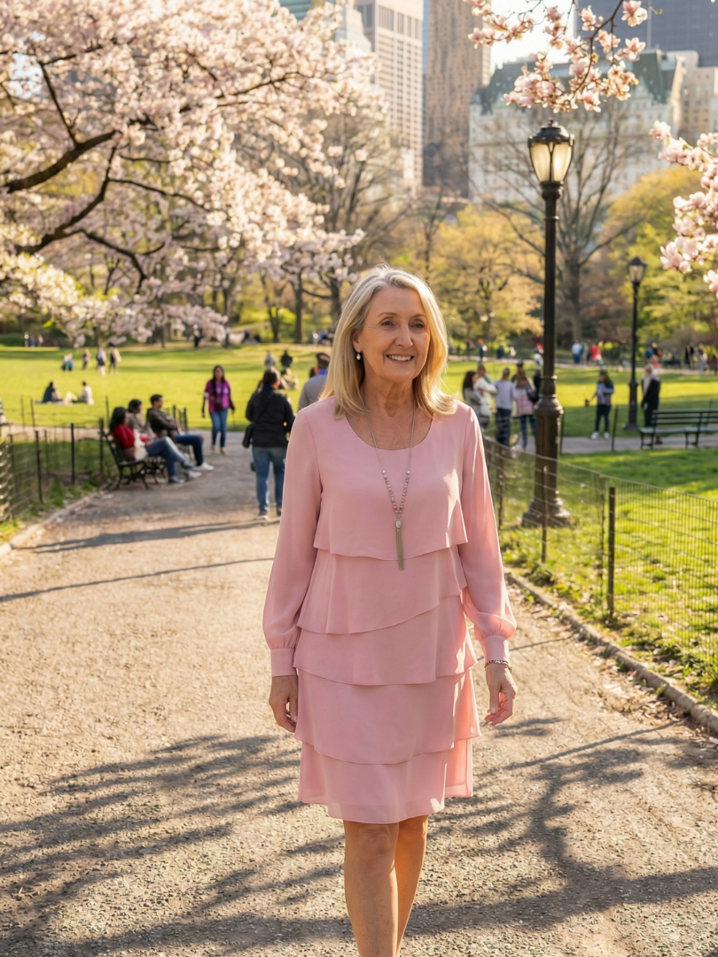 KIRAX - Clean Layered Knee Length Dress