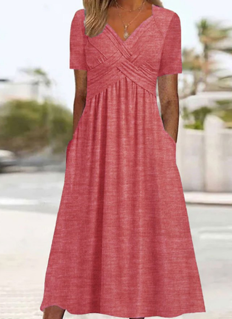 HANNAH - Crossover Elegance Dress