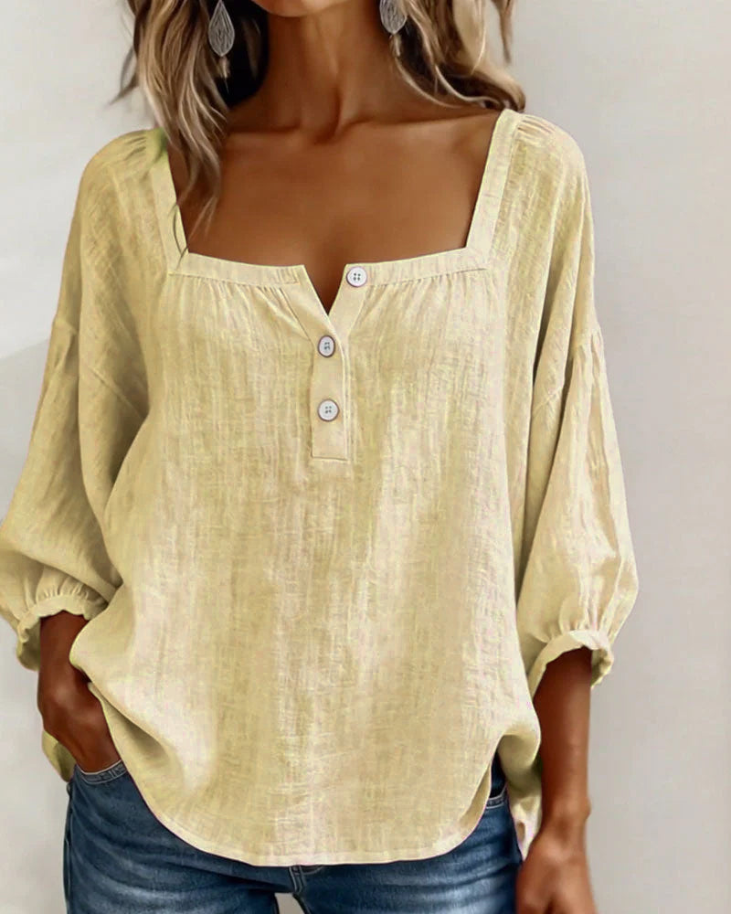 Fabiana - Casual Lantern Sleeve Blouse