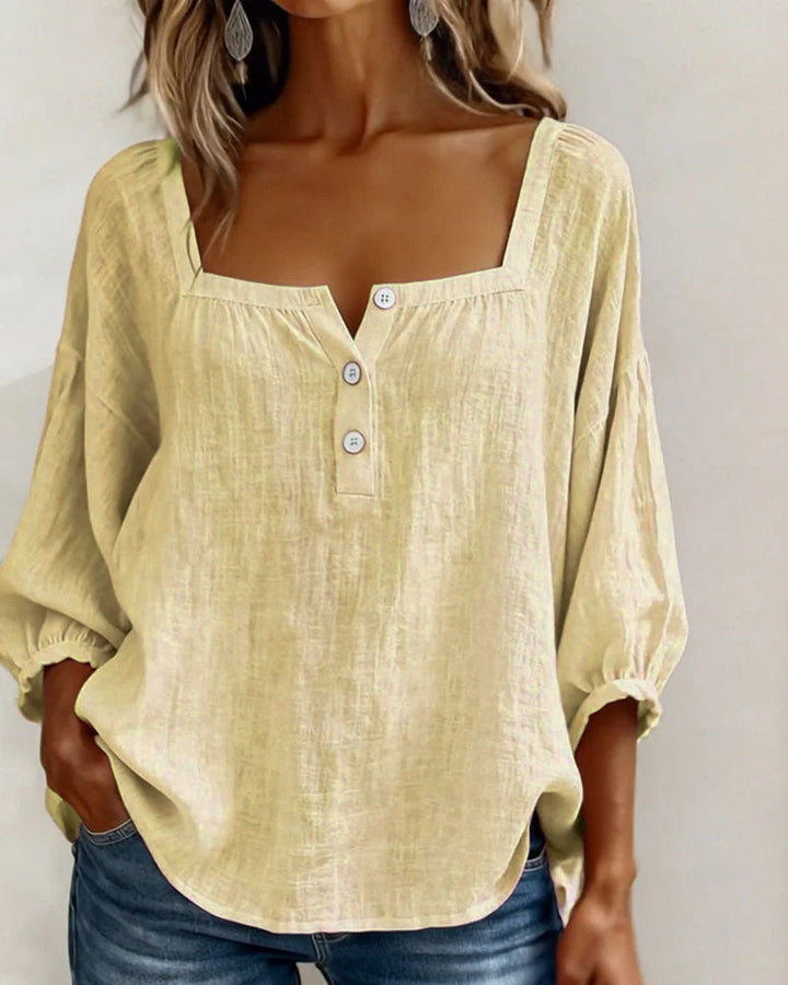 Fabiana - Casual Lantern Sleeve Blouse