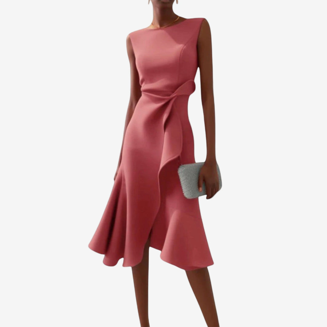 ELIANA - Elegant and Flowing Asymmetrical Midi Dress