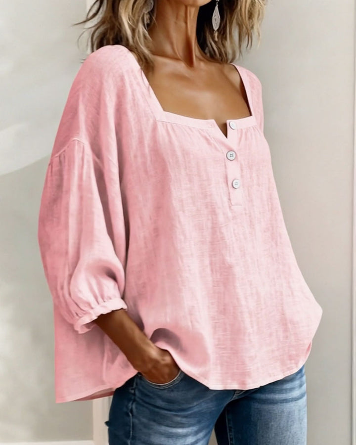 Fabiana - Casual Lantern Sleeve Blouse