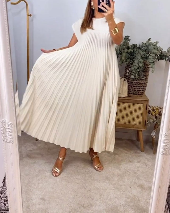 SOPHIA - Elegant Pleated Maxi Dress