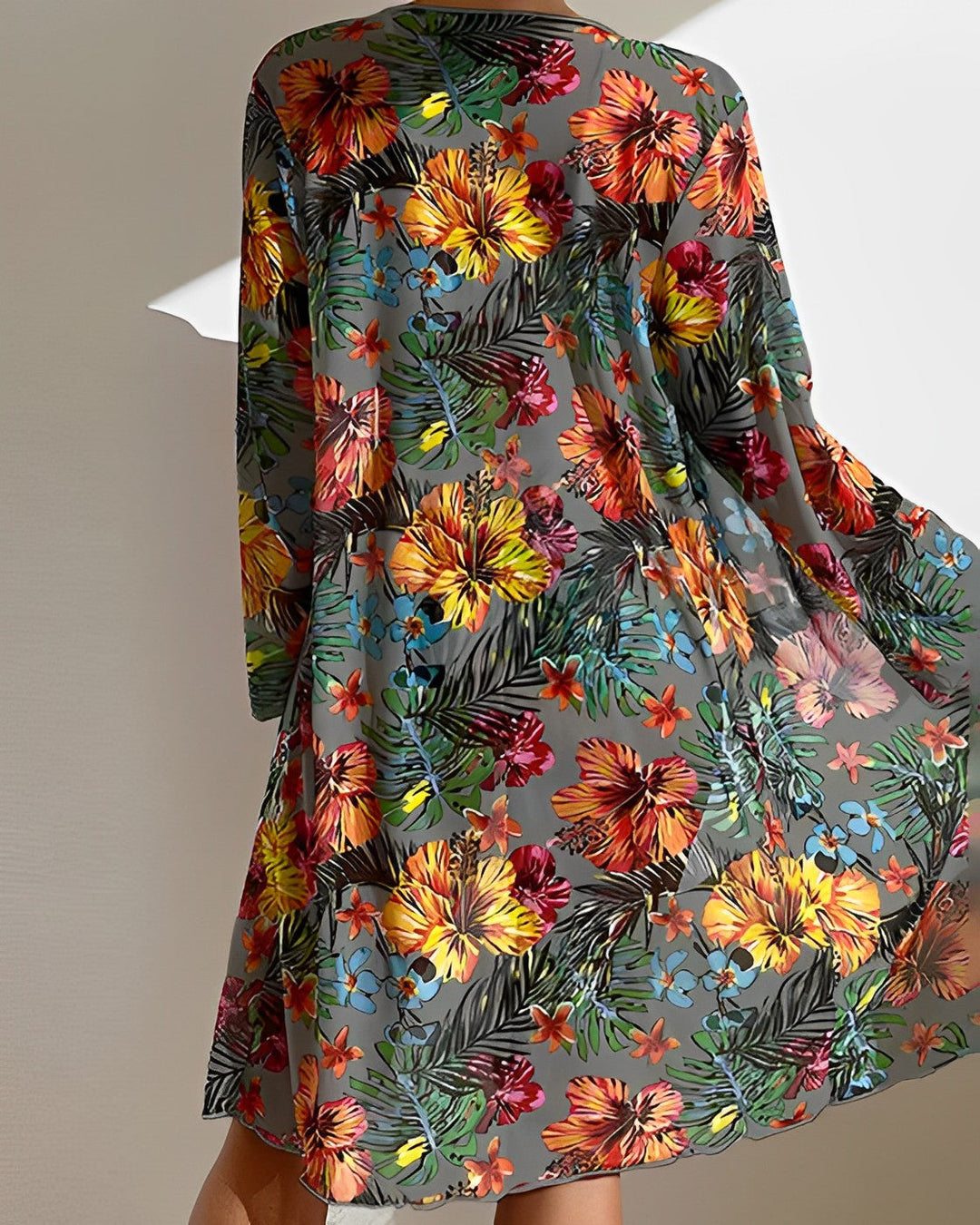FLORA - Tropical Print Bikini Set with Cover-Up