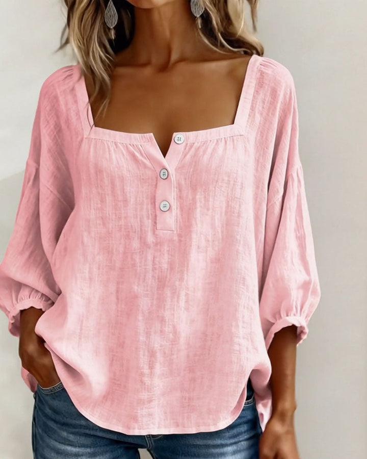 Fabiana - Casual Lantern Sleeve Blouse
