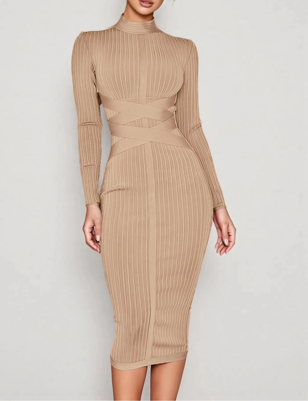 LAYRA - Solid Midi Dress