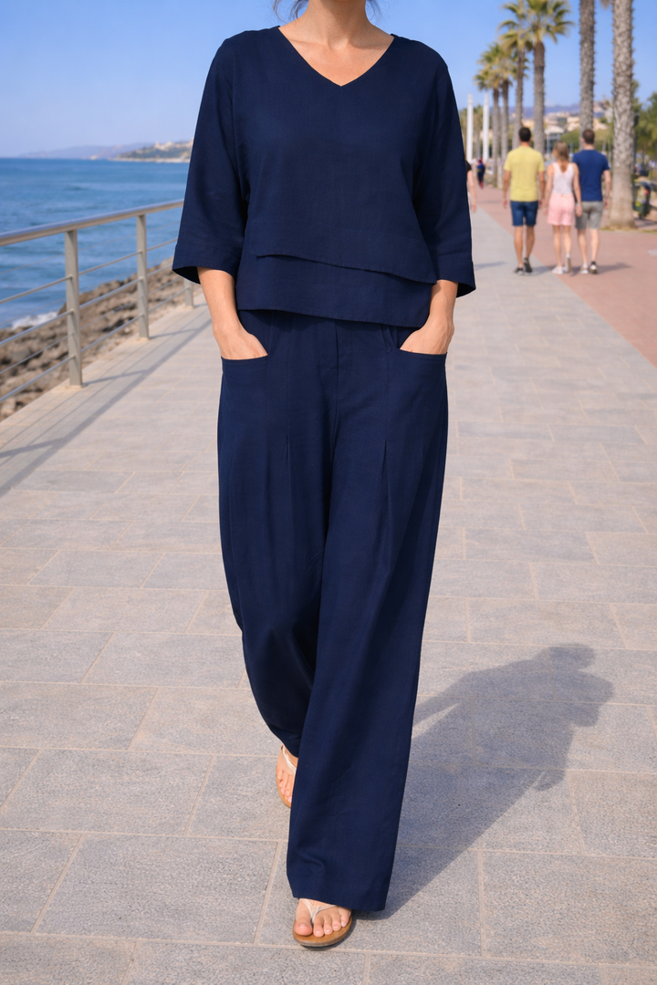 SANDRO - Breathable Asymmetrical Two-Piece Set