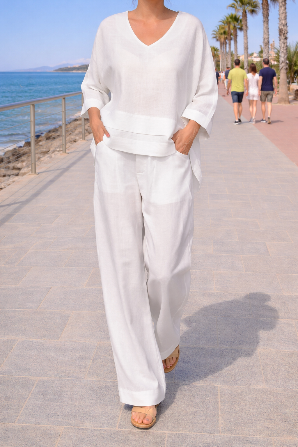 SANDRO - Breathable Asymmetrical Two-Piece Set