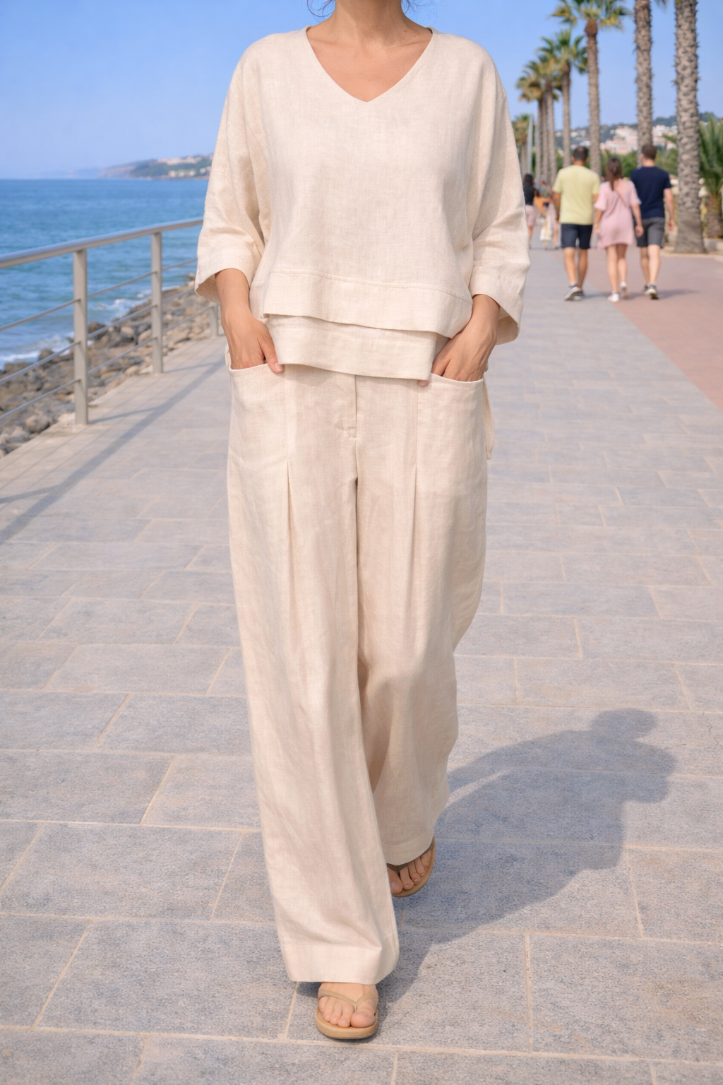 SANDRO - Breathable Asymmetrical Two-Piece Set
