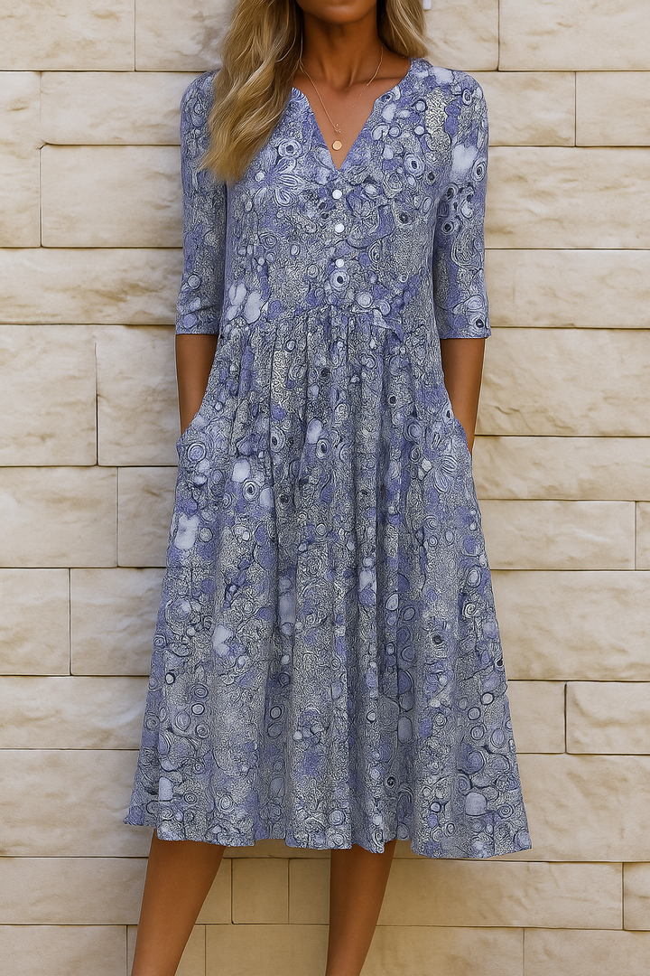 MONA - Elegant V-Neck Dress