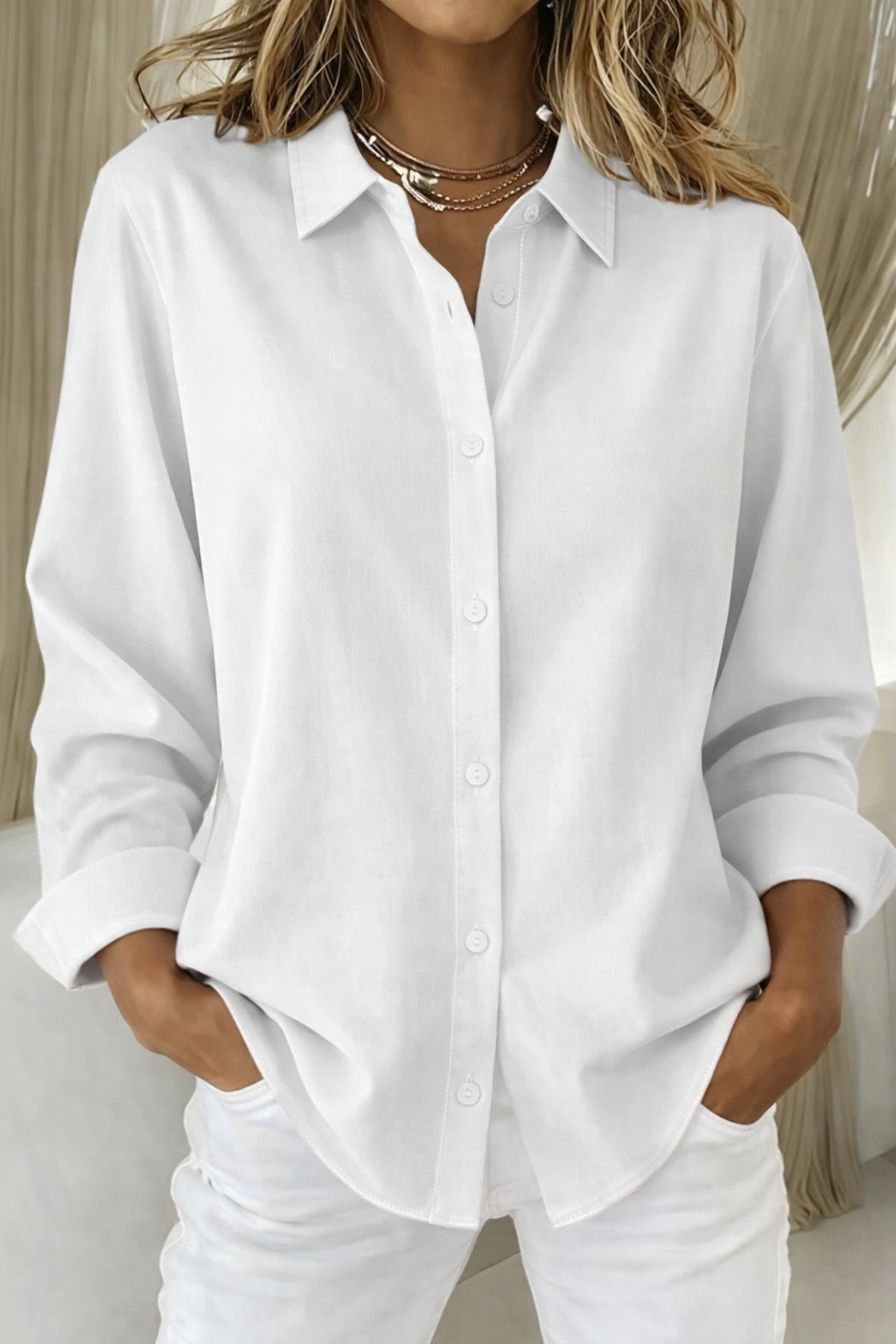 Sophie - Elegant Button Blouse
