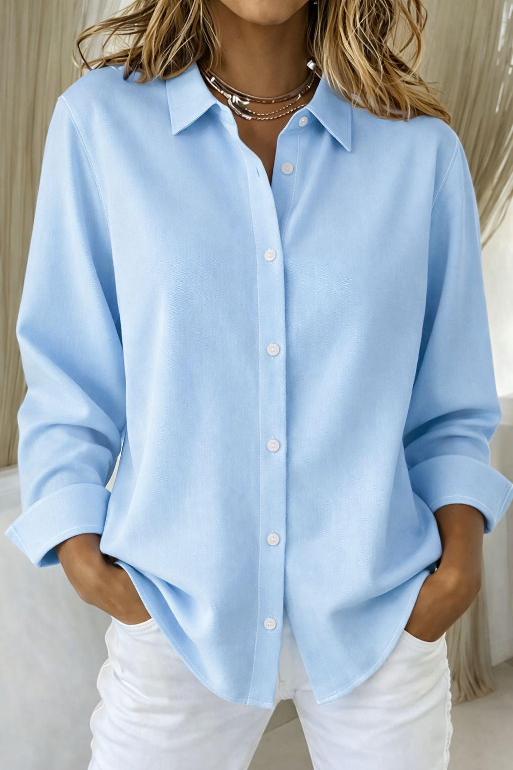 Sophie - Elegant Button Blouse