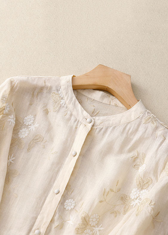 Kourtney - Chic Blouse with Floral Accents