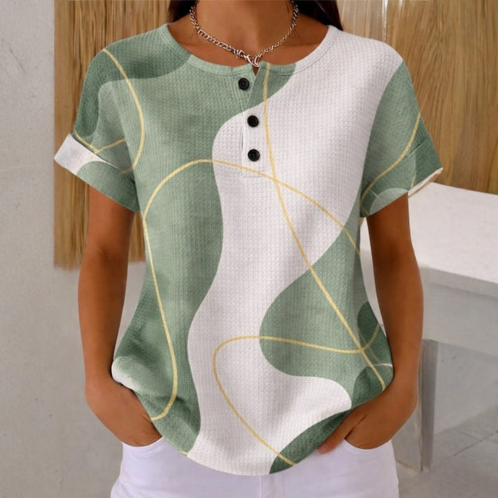 Dasha - Casual Color Block Blouse