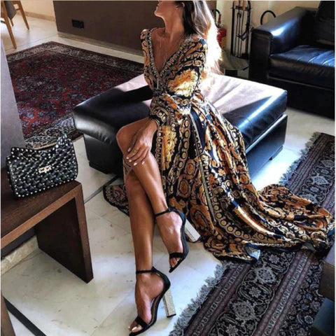 Faye - Boho Printed Dress