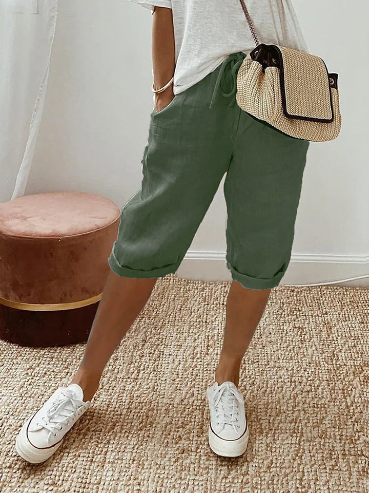 Emma - Cotton-Linen Women's Pants