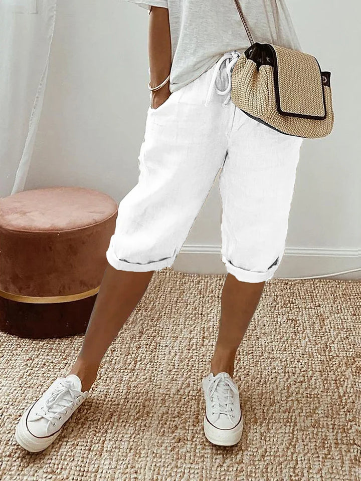 Emma - Cotton-Linen Women's Pants