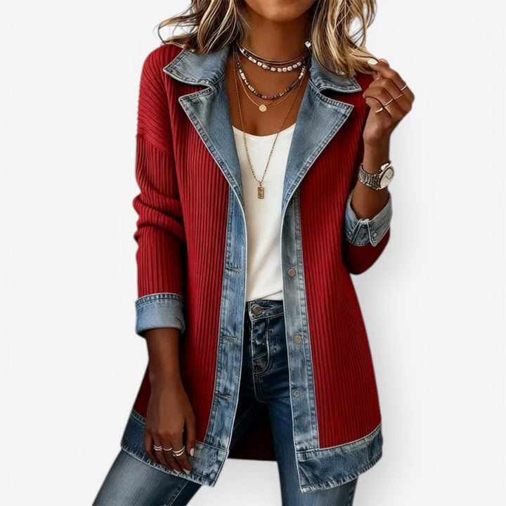 EMILY - Denim Mix Layered Jacket