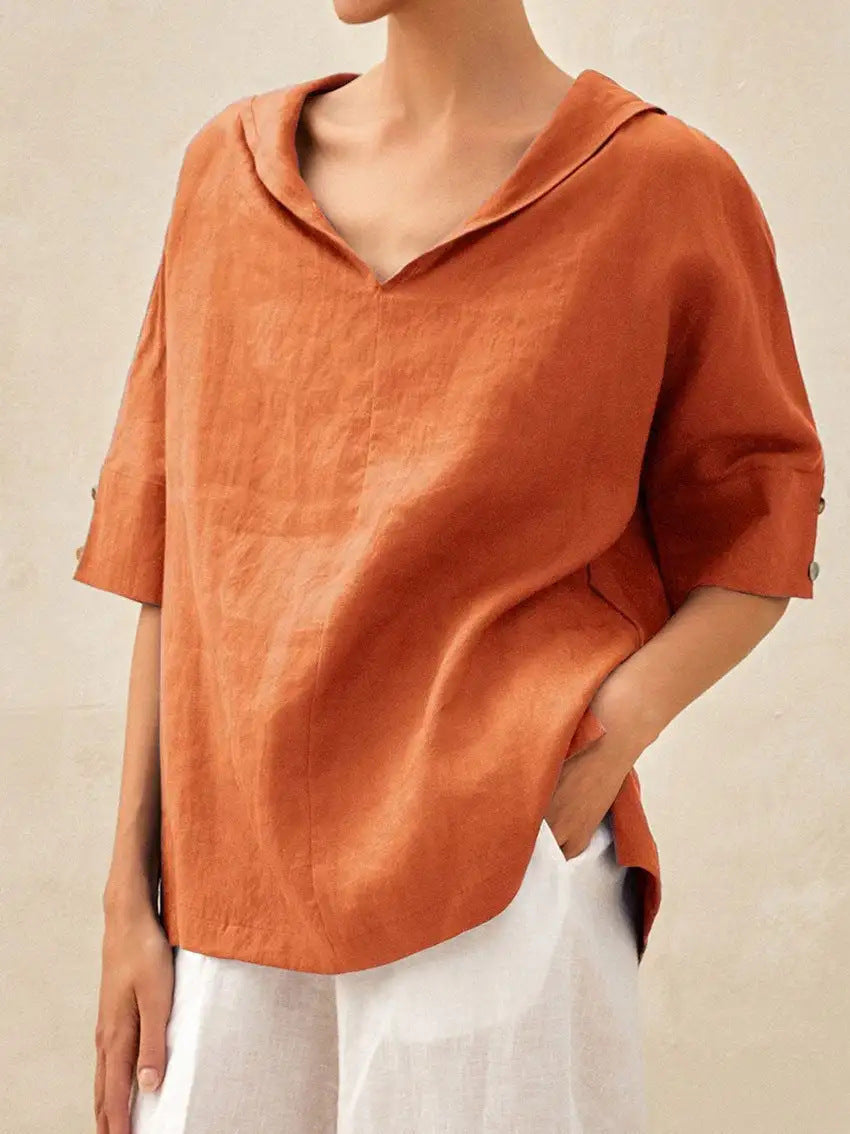 LOLA - Timeless Flowy V-Neck Blouse