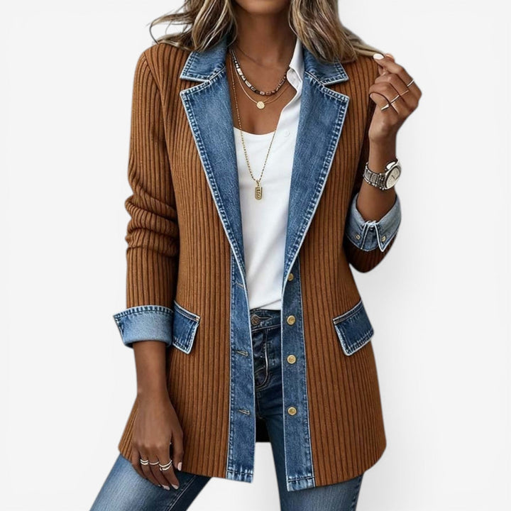 EMILY - Denim Mix Layered Jacket