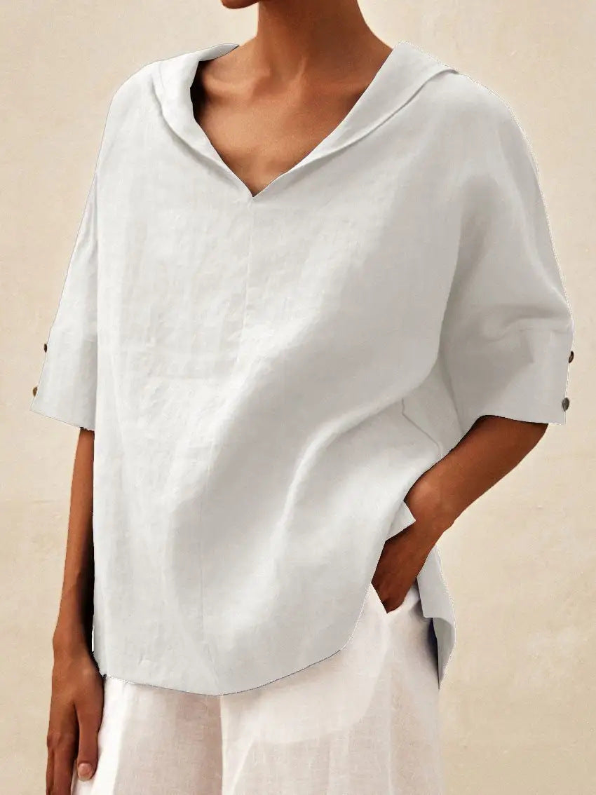 LOLA - Timeless Flowy V-Neck Blouse