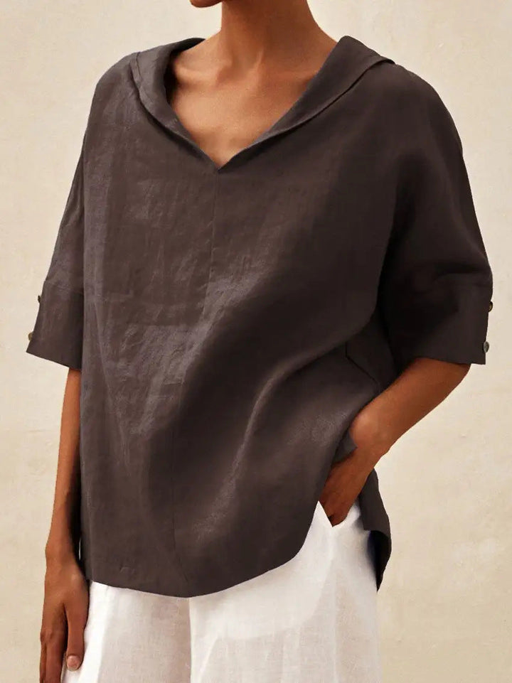 LOLA - Timeless Flowy V-Neck Blouse