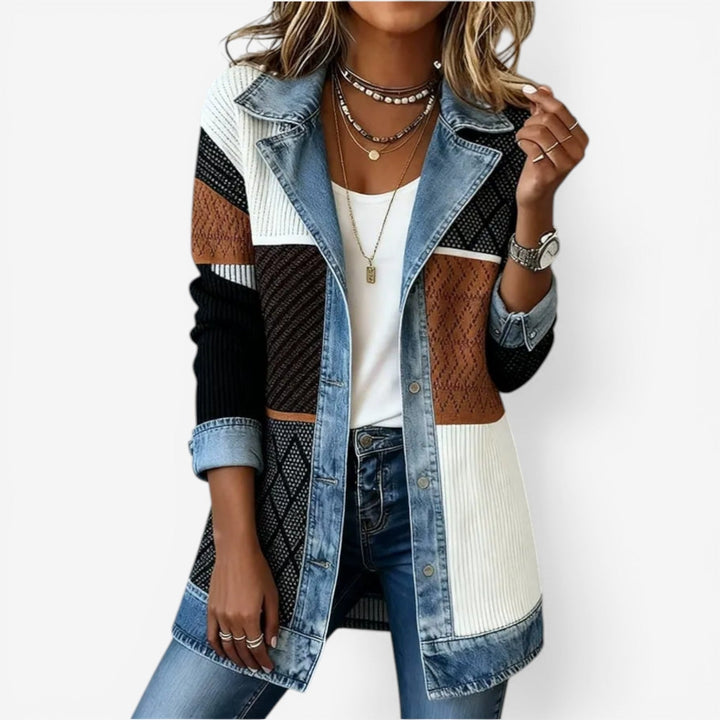 EMILY - Denim Mix Layered Jacket